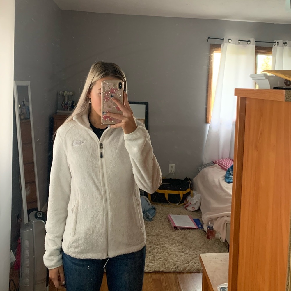 The North Face White Zip up coat